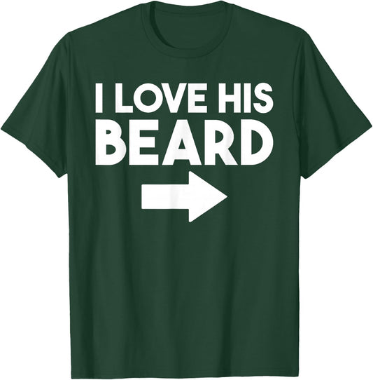 I love his Beard Viking Bearded Men T-Shirt - T-Shirt | Forest