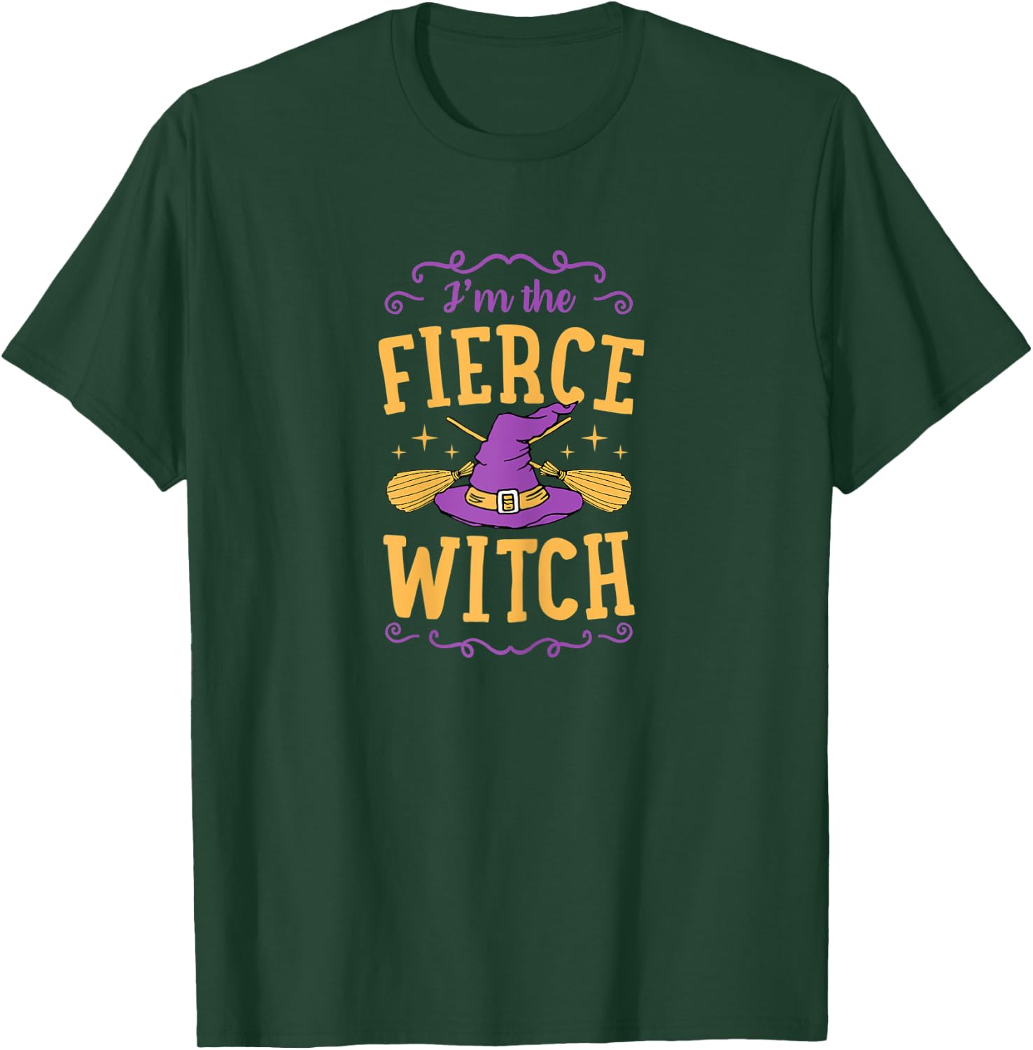 I'm The Fierce Witch Funny Cute Matching Witchy Halloween T-Shirt - T-Shirt | Forest