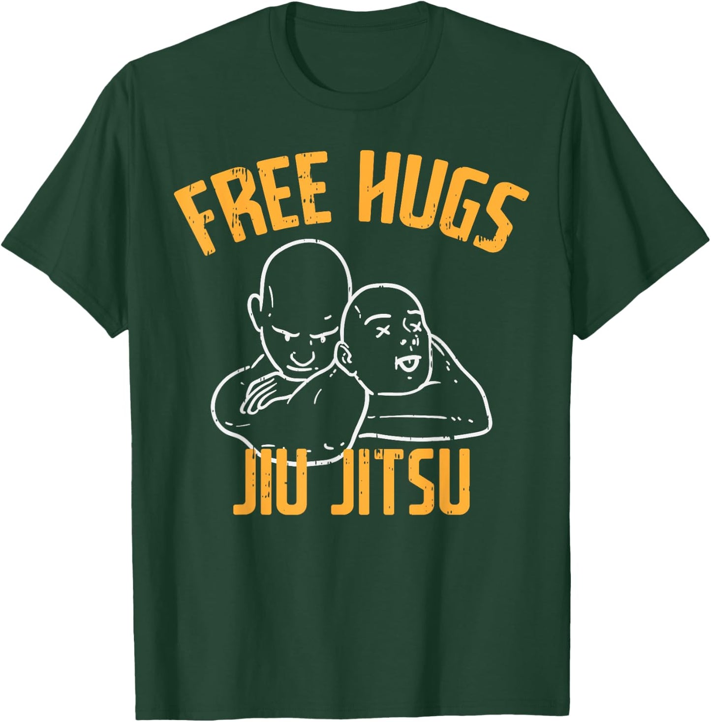 Free Hug Jiu Jitsu Choke Funny BJJ Sports Martial Arts Gift T-Shirt - T-Shirt | Forest