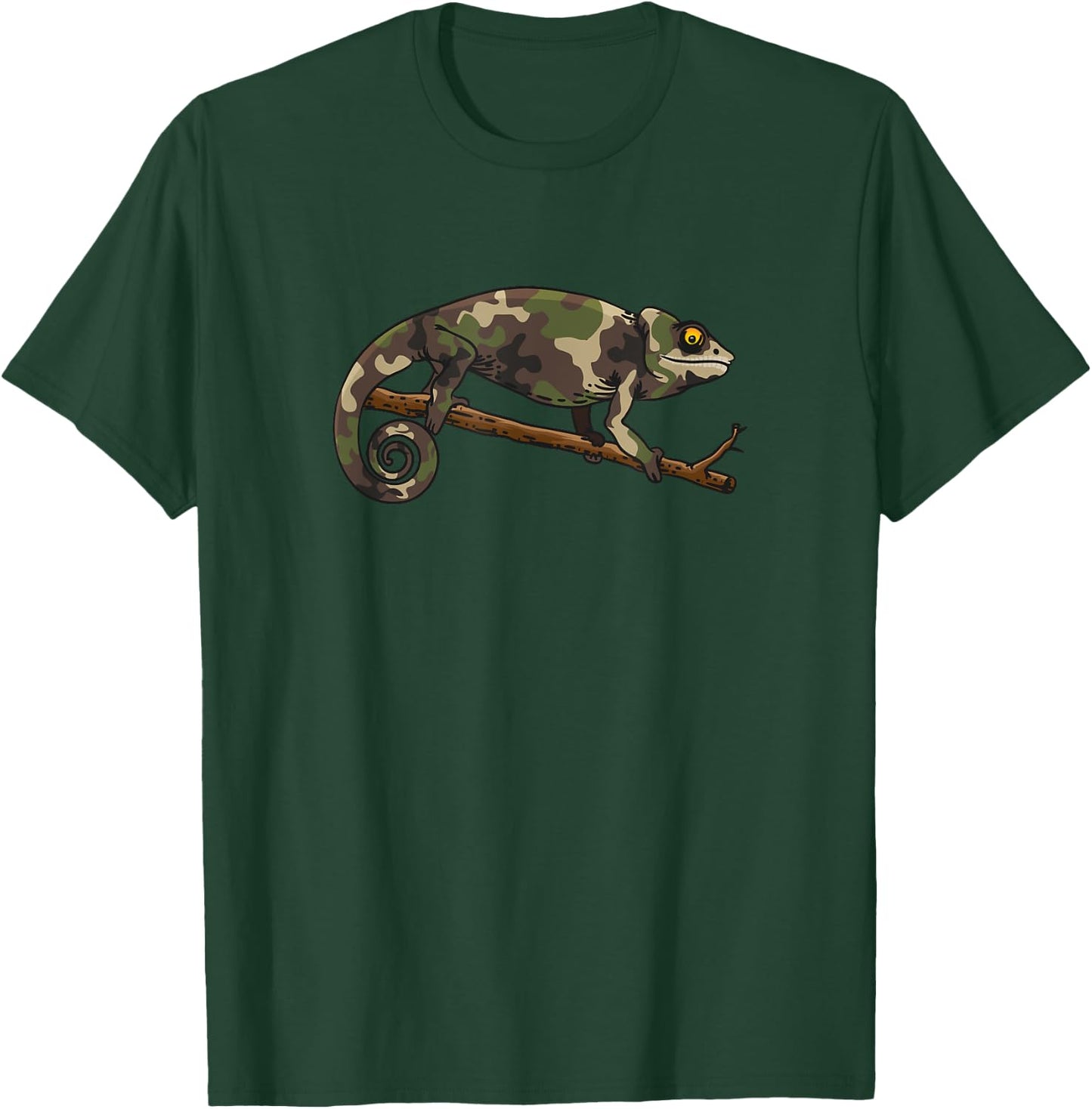 Camouflage Chameleon - Camo Lizard - Reptile T-Shirt - T-Shirt | Forest