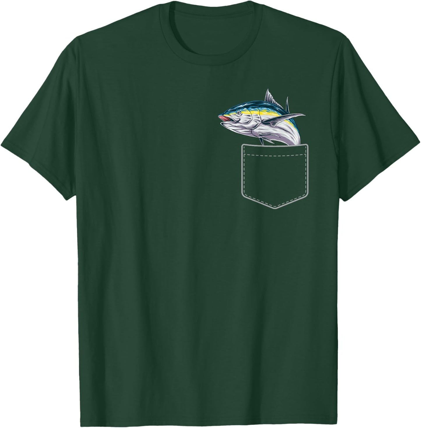 Tuna Fishing in Your Pocket T-Shirt - T-Shirt | Forest