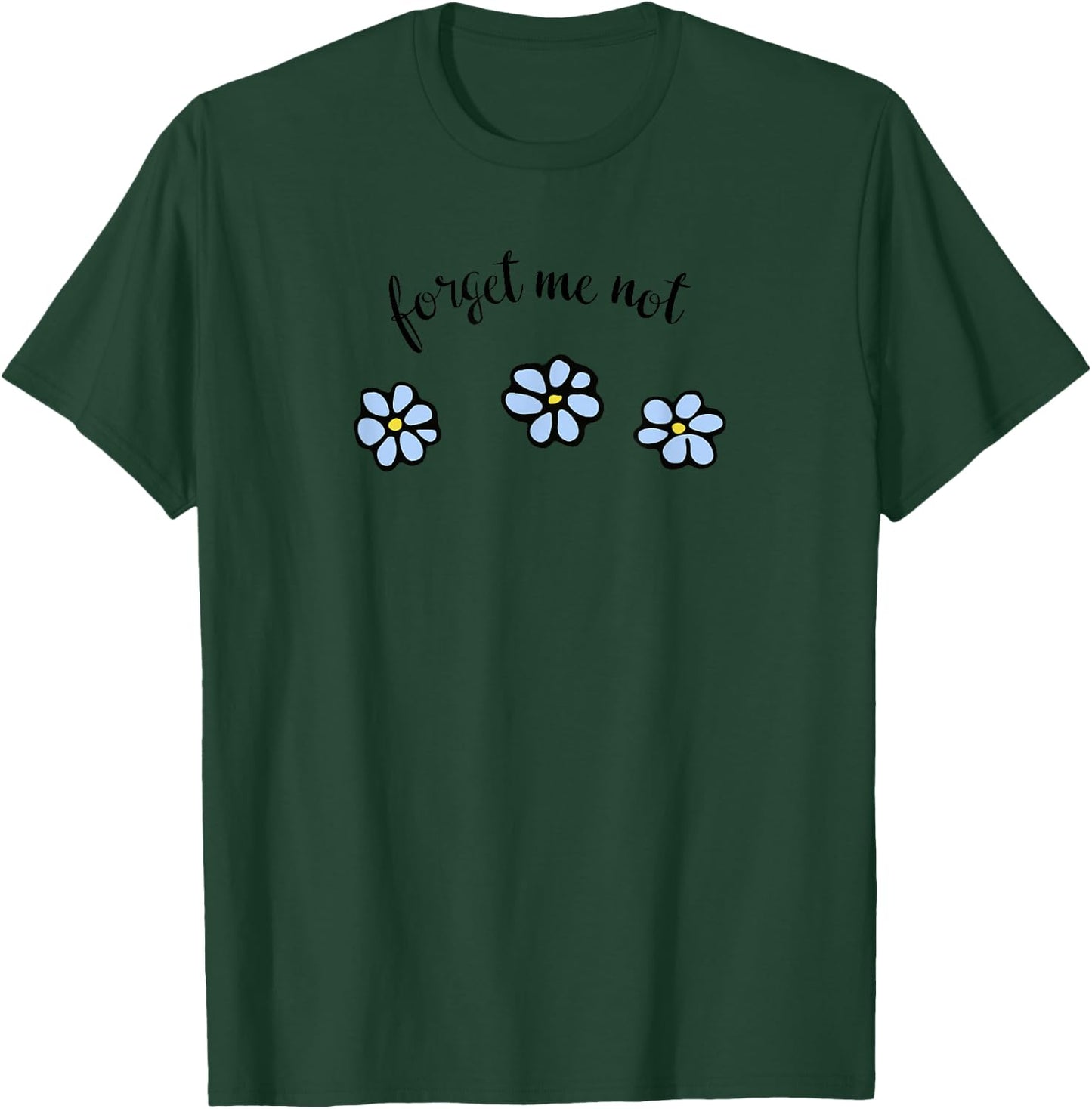 Forget Me Not Garden Flowers Floral T-Shirt - T-Shirt | Forest