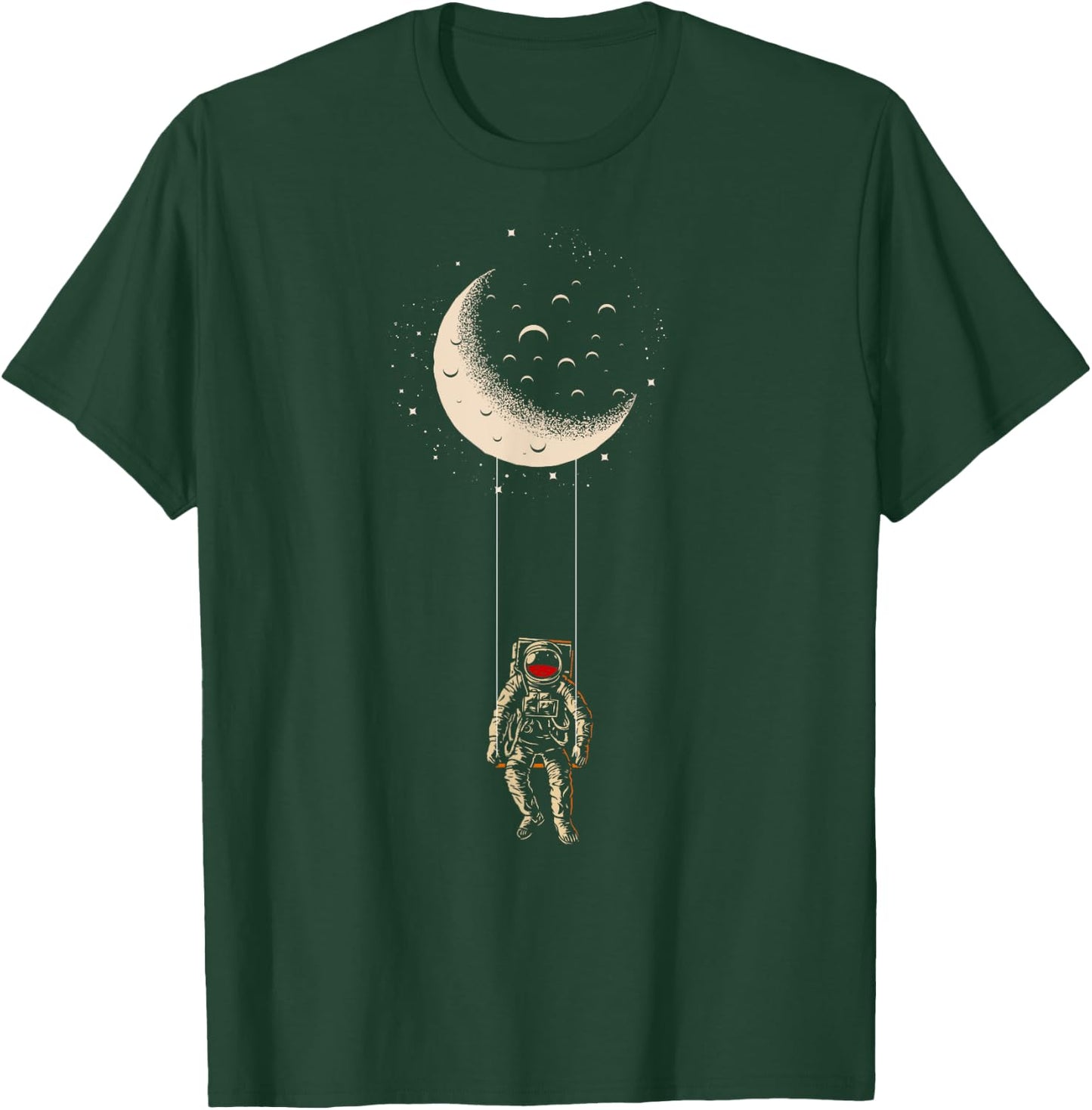 Moon - Astronaut Swing - Space Man - Cosmos - Astonomy T-Shirt - T-Shirt | Forest