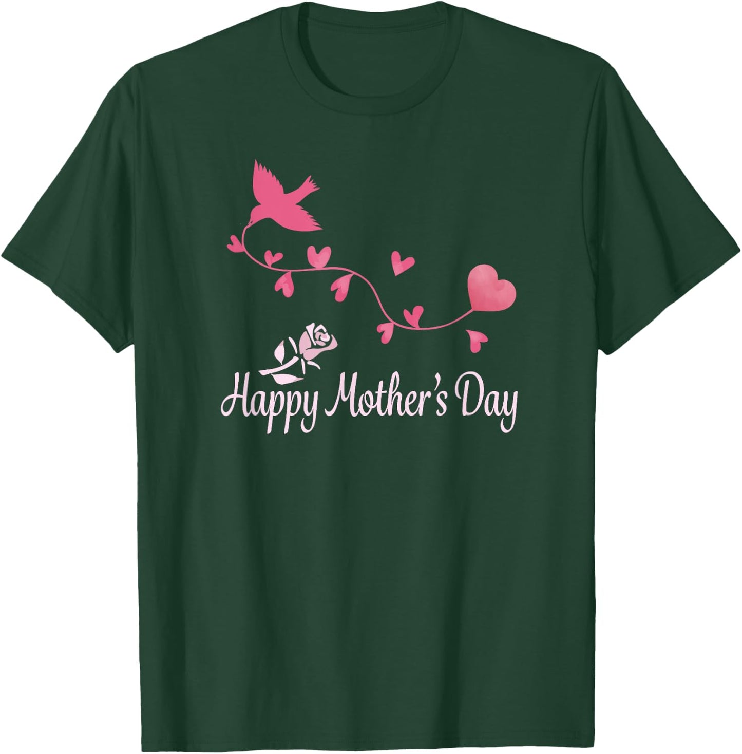 Happy Mother's Day - Bird with Heart T-Shirt - T-Shirt | Forest