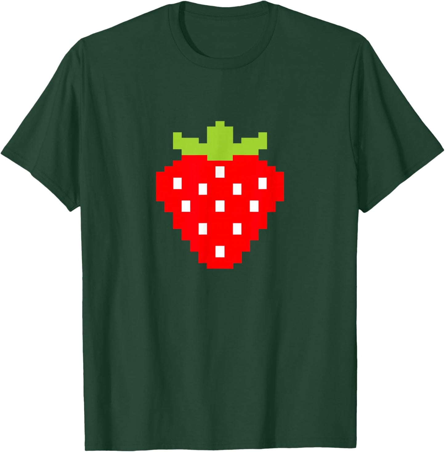 Pixel Strawberry Video Game Player T-Shirt - T-Shirt | Forest