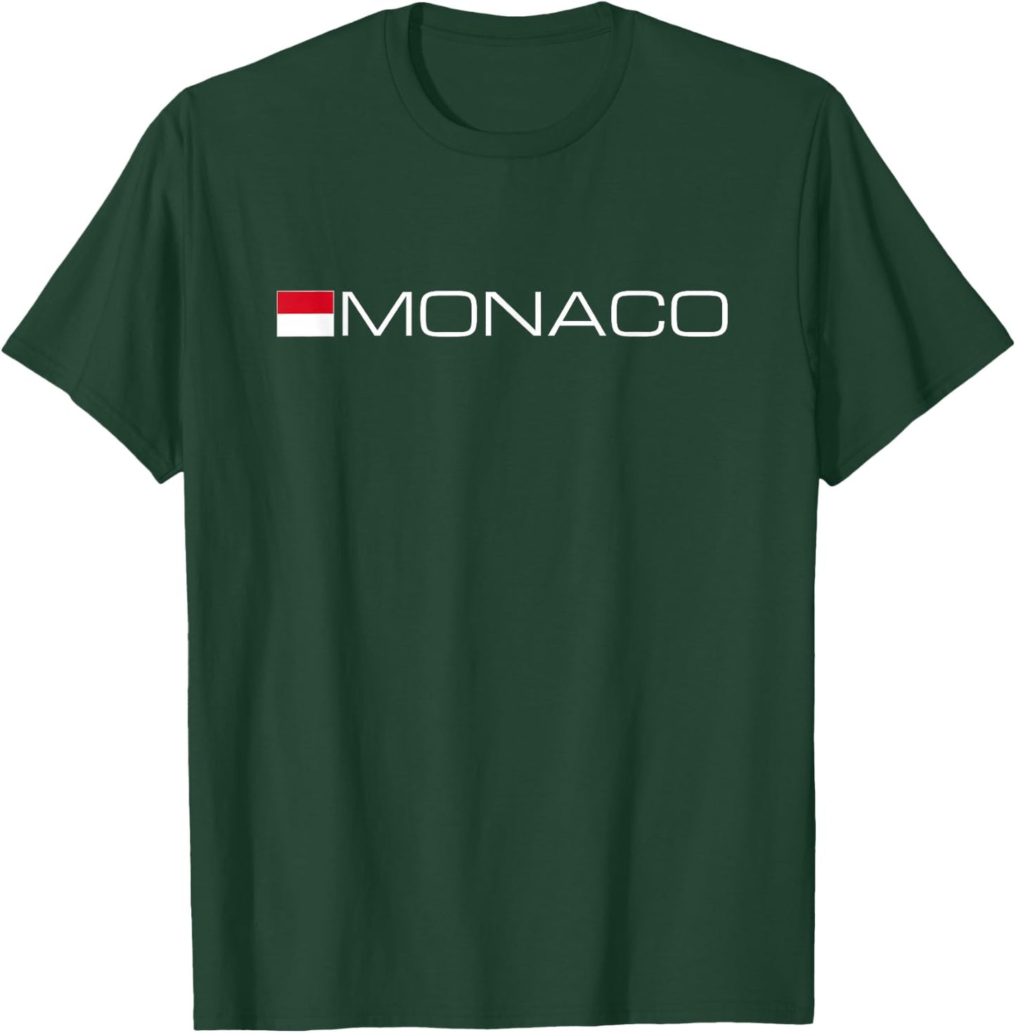 Monaco Montecarlo French Riviera Flag T-Shirt - T-Shirt | Forest