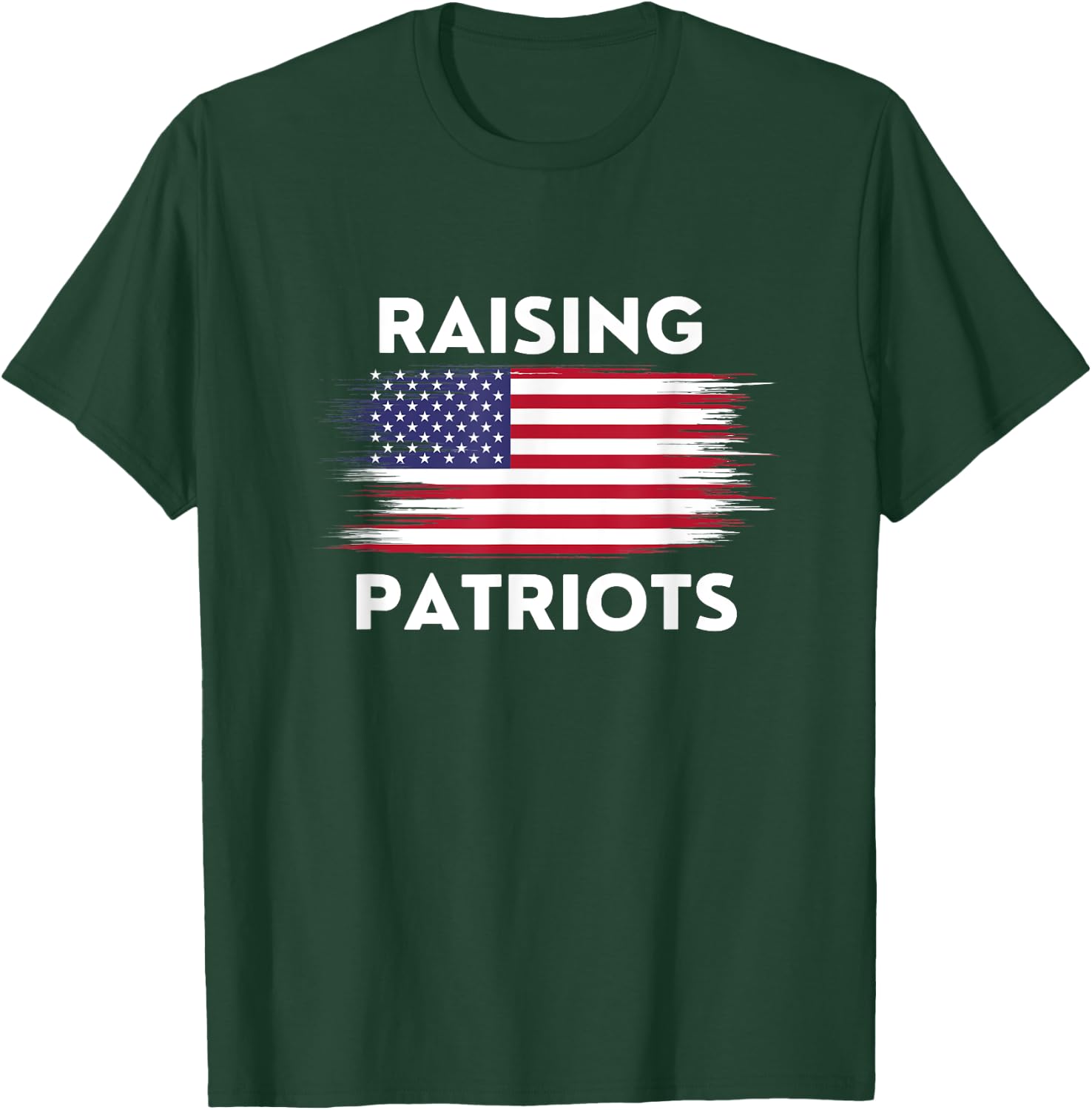 Raising Patriots Distressed American Flag T-Shirt - T-Shirt | Forest
