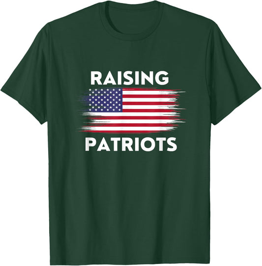 Raising Patriots Distressed American Flag T-Shirt - T-Shirt | Forest