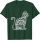 CAT | Word In All Languages | Cats love | Pet animal | Kitty T-Shirt - T-Shirt | Forest