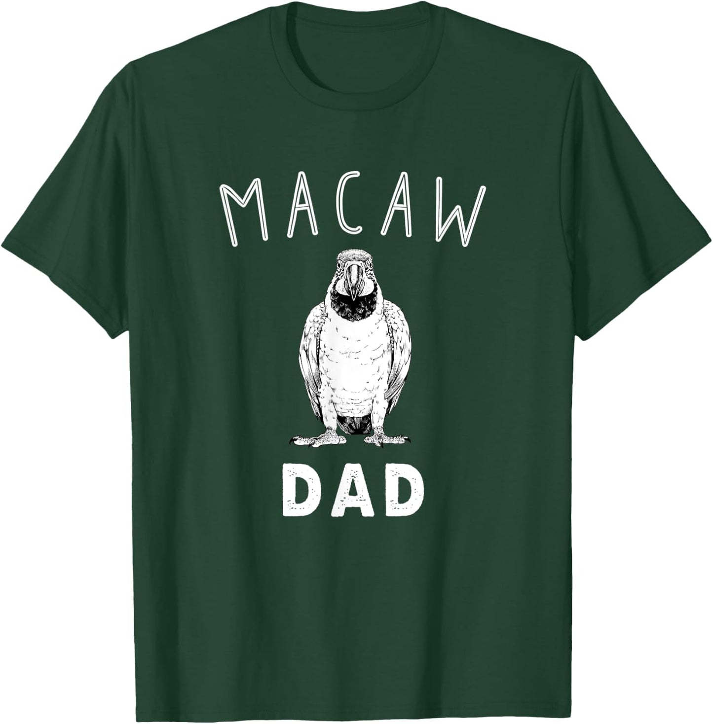 Macaw Dad Blue and Gold Macaw Parrot Bird Papa T-Shirt - T-Shirt | Forest