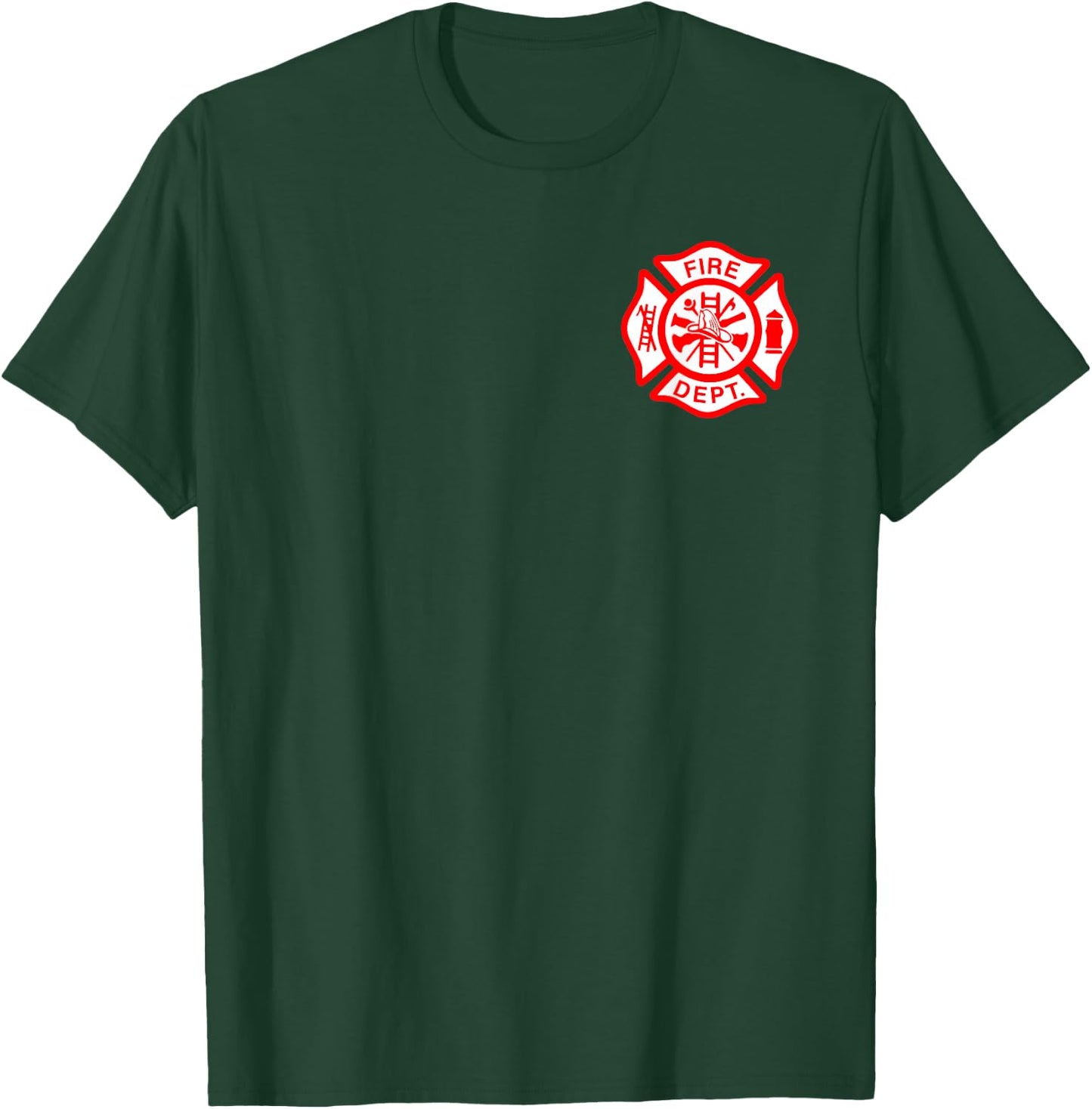 Fire Department Logo Uniform Fireman Symbol Firefighter Gear T-Shirt - T-Shirt | Forest