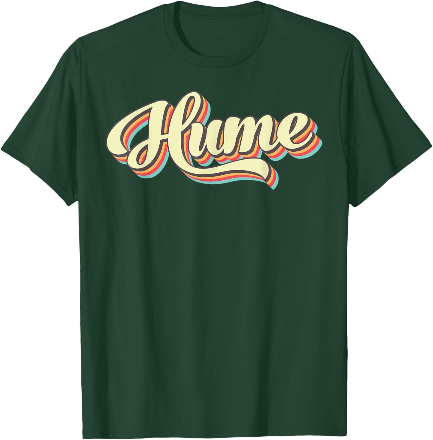 Hume Retro Art Baseball Font Vintage T-Shirt - T-Shirt | Forest