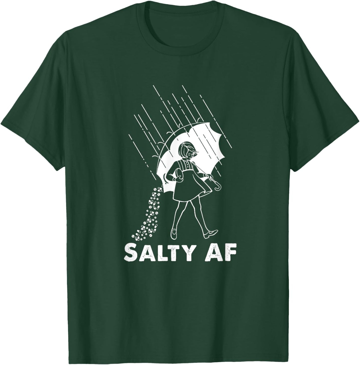 Salty AF Lung And Pulmonary Lung Cancer Cystic Fibrosis T-Shirt - T-Shirt | Forest