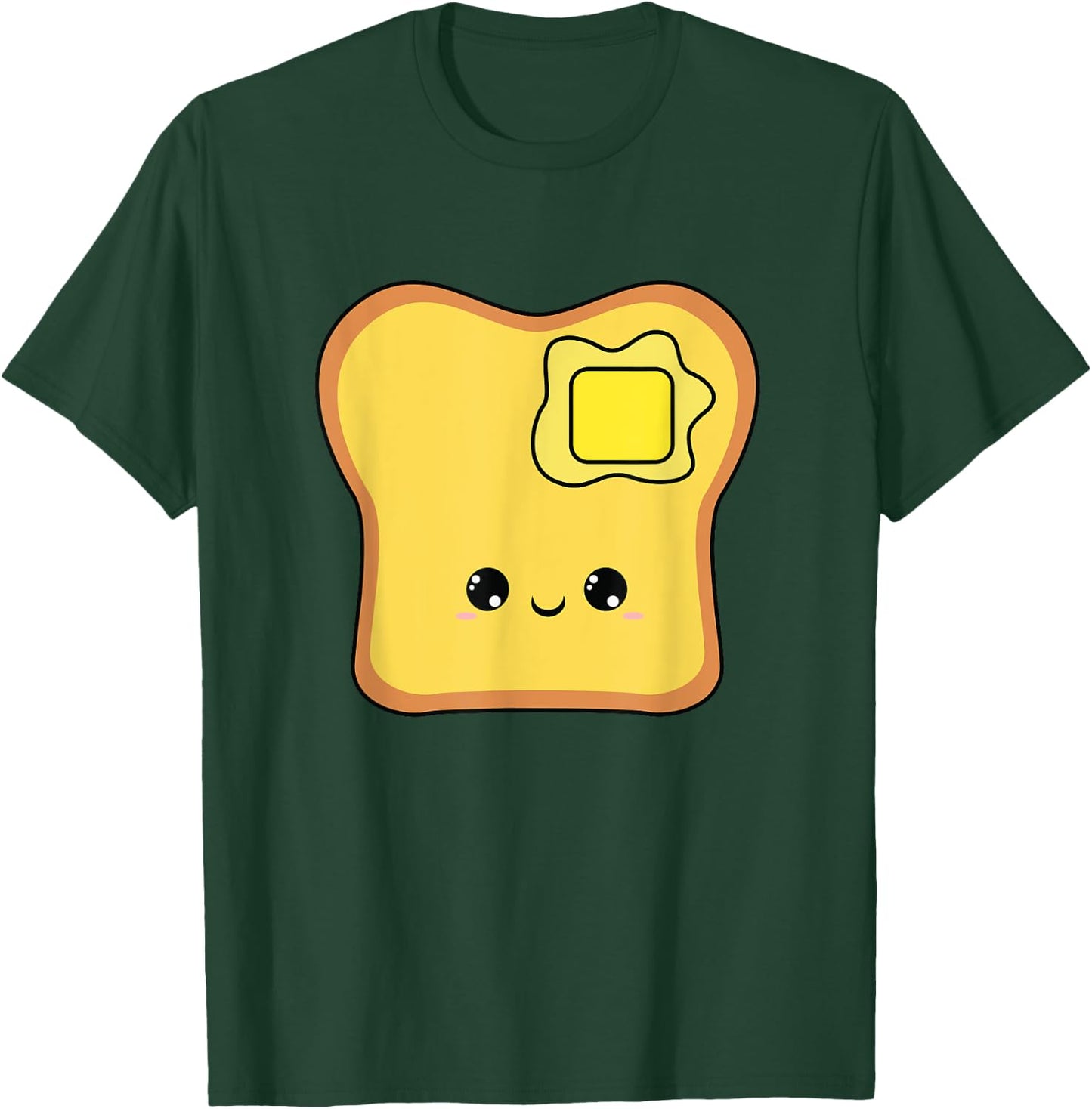 Toast - Butter - Melting - Bread - Cute - Kawaii - Smile T-Shirt - T-Shirt | Forest
