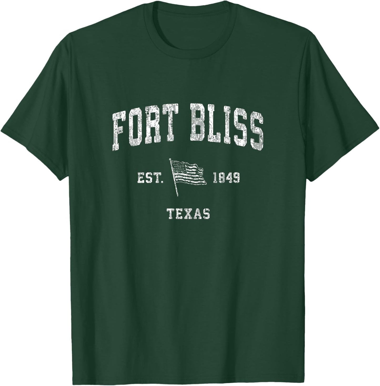 Fort Bliss Texas TX Vintage US Flag Sports T-Shirt - T-Shirt | Forest