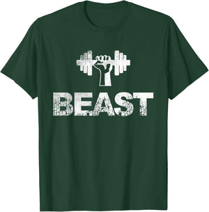 Beast Gym T Shirt Workout Bodybuilding Gift T-Shirt - T-Shirt | Forest