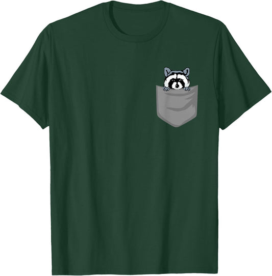 Raccoon Pocket T-Shirt - T-Shirt | Forest