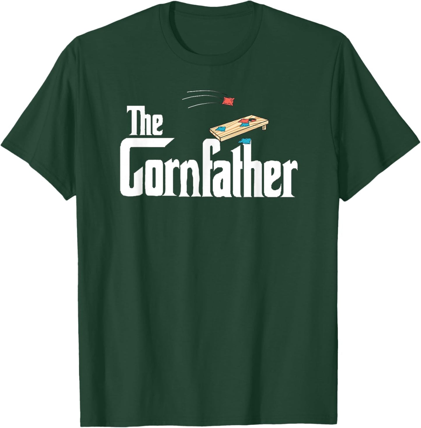 Funny Cornhole The Cornfather Funny Fathers T-Shirt - T-Shirt | Forest