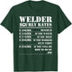 Humor Distressed Pipe Helmet Hot Weld Professional Welder Hourly Rate Funny Welding Worker Men Women Gift T-Shirt - T-Shirt | Forest