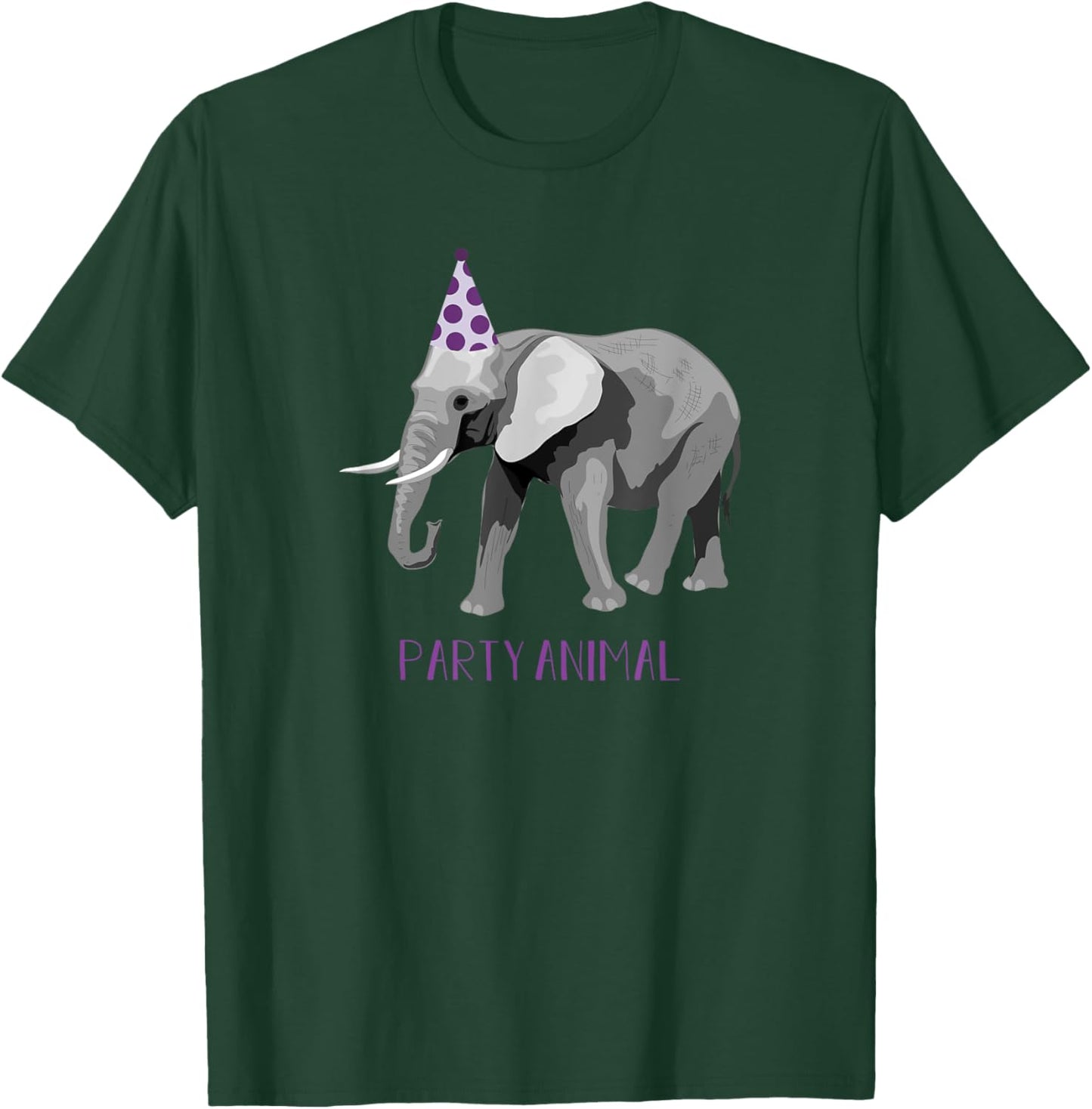 Elephant Birthday Party Animal Cute Funny Safari Joke Jungle T-Shirt - T-Shirt | Forest