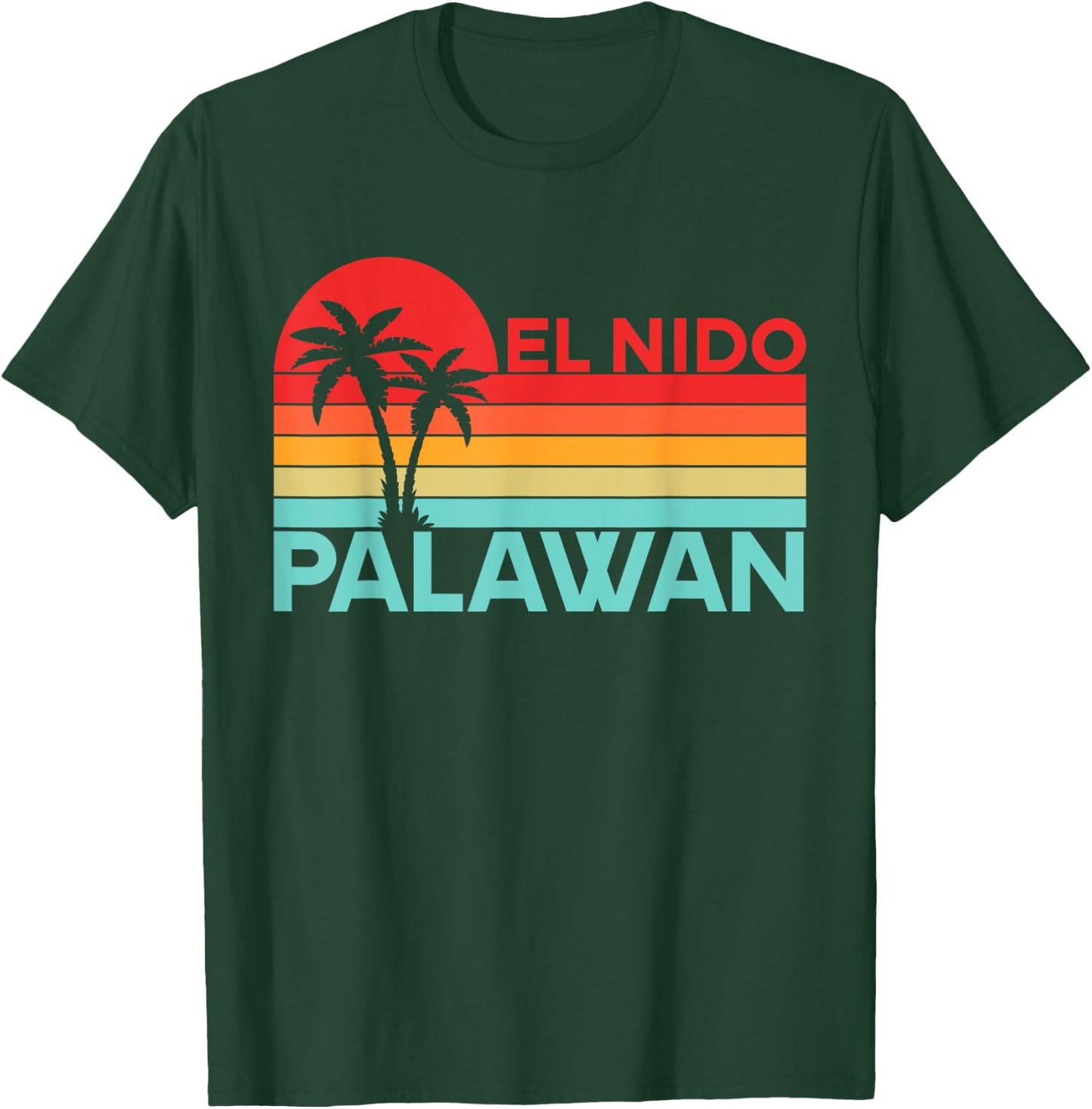 Vintage Philippines Vacation Travel Asia El Nido Palawan T-Shirt - T-Shirt | Forest