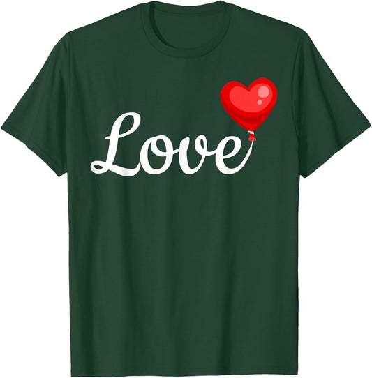 Valentines Day Red Love Heart Cute V-day Men Women Girl boys T-Shirt - T-Shirt | Forest