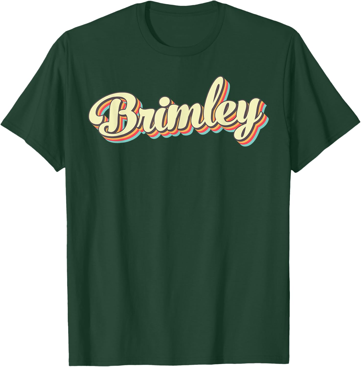 Brimley Retro Art Baseball Font Vintage T-Shirt - T-Shirt | Forest