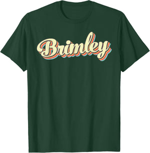 Brimley Retro Art Baseball Font Vintage T-Shirt - T-Shirt | Forest