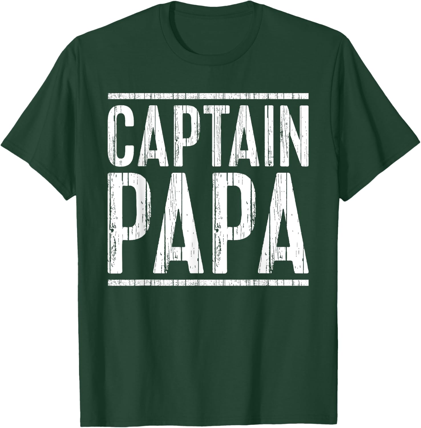Captain Papa Shirt Pontoon Boat Fathers Day Fishing Boating T-Shirt - T-Shirt | Forest