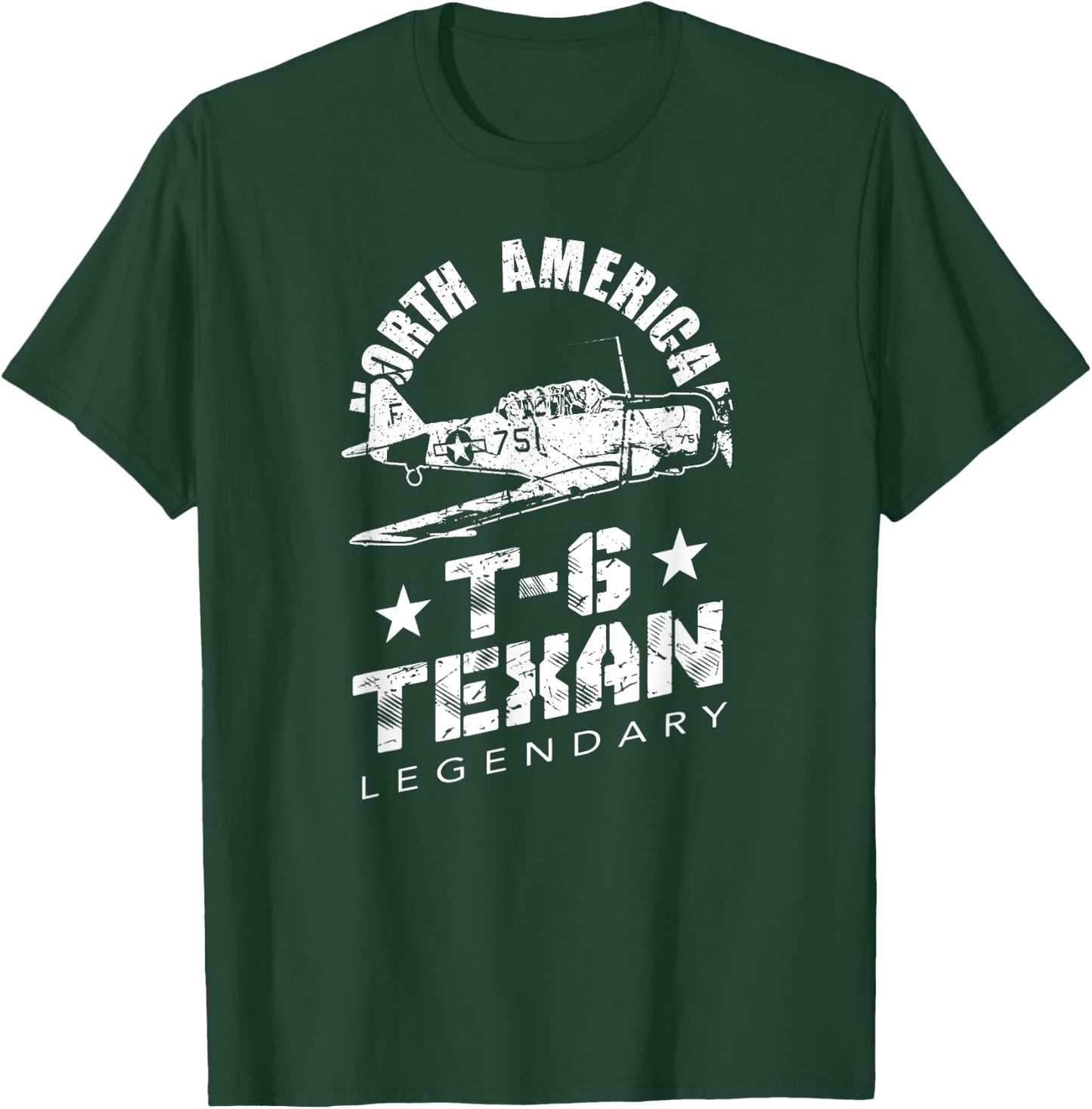 North American T-6 Texan Legendary Warbird Pilot Trainer T-Shirt - T-Shirt | Forest
