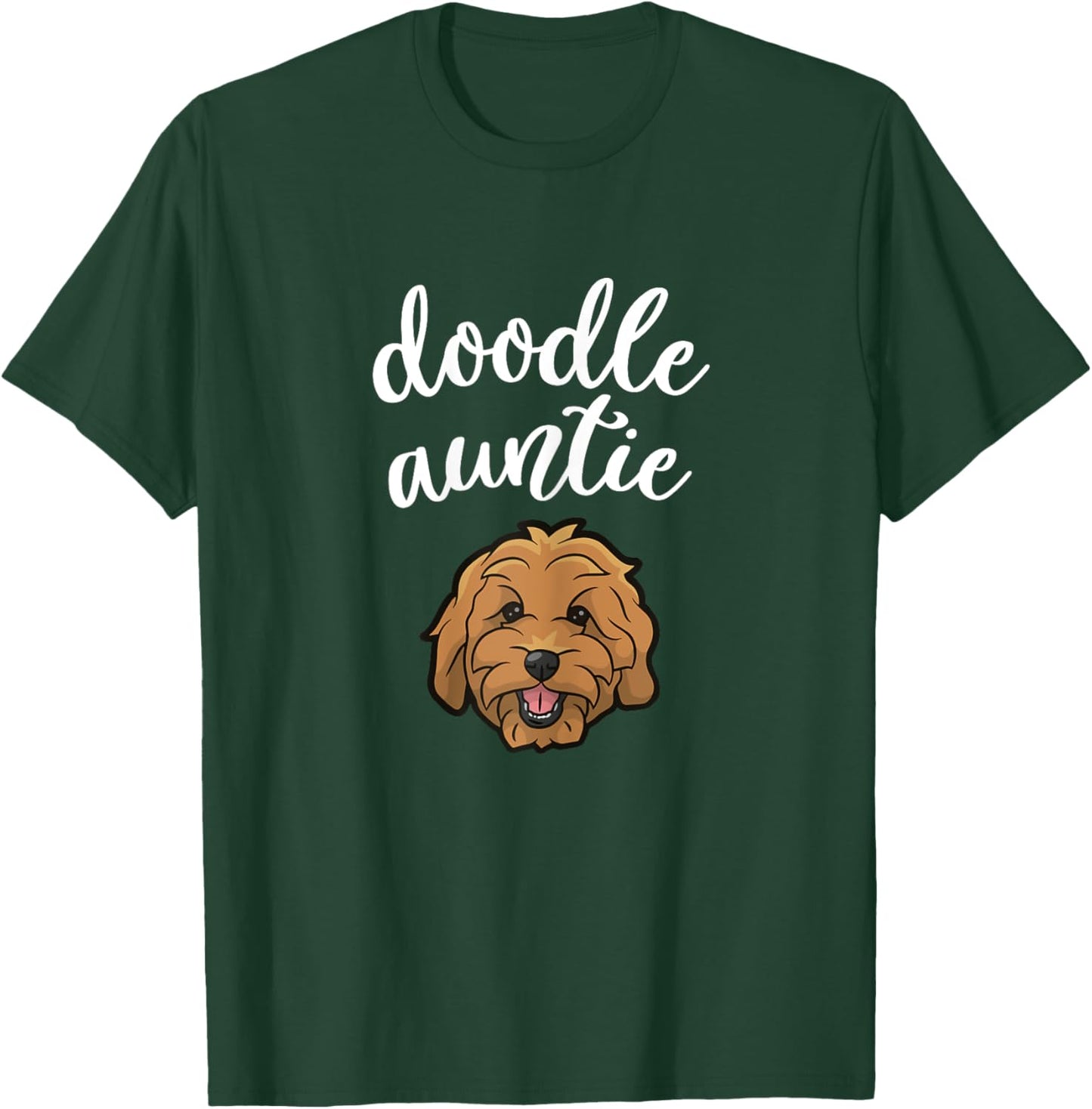 Goldendoodle Aunt - Doodle Auntie Cute Dog Girls Kids T-Shirt - T-Shirt | Forest