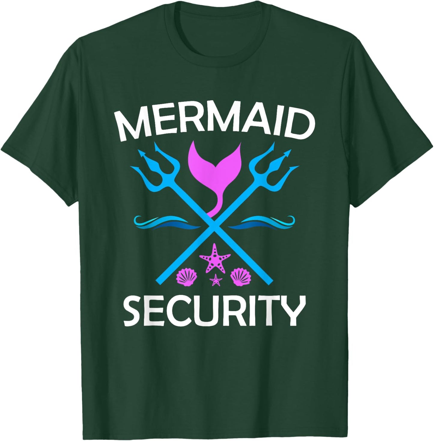 Merman Mermaid Security T-Shirt - T-Shirt | Forest