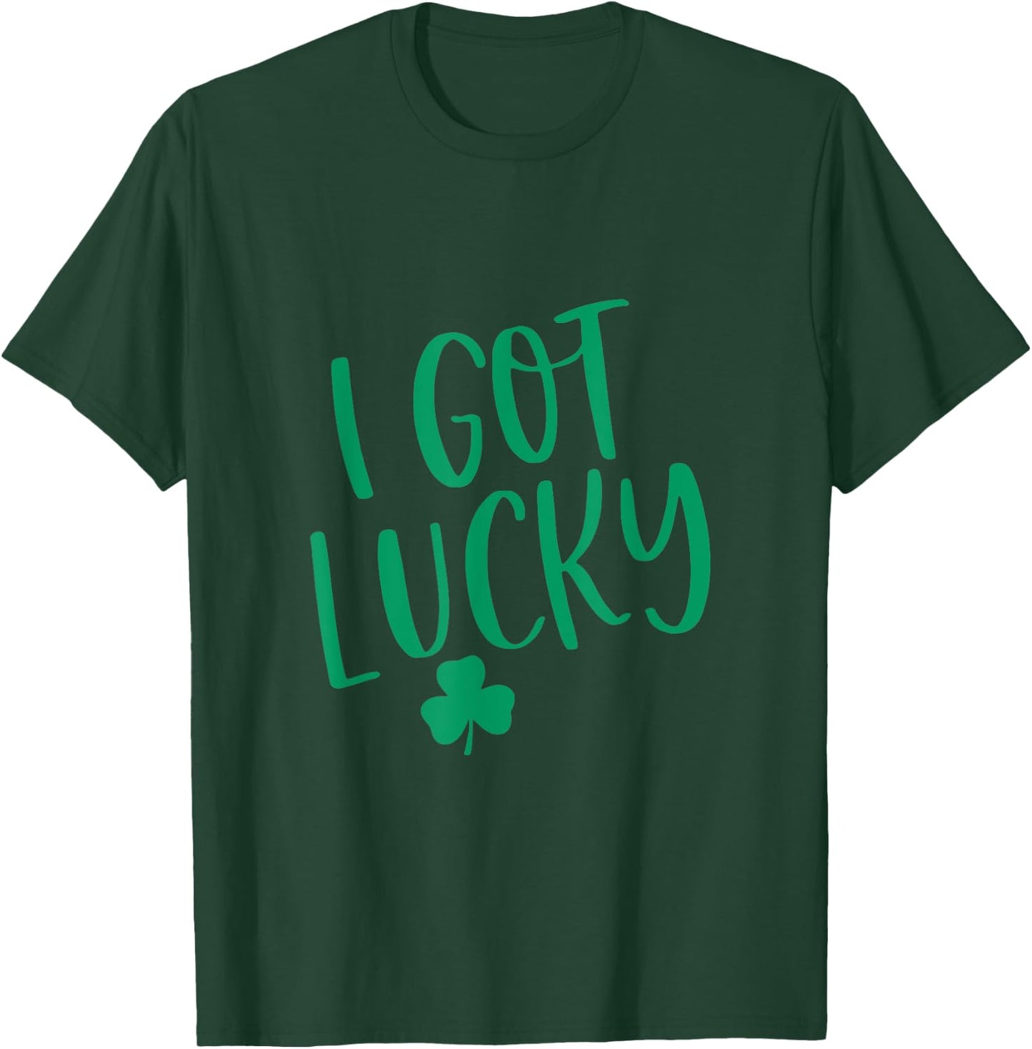 I Got Lucky Couple Matching Outfit 4 St. Patrick's Day T-Shirt - T-Shirt | Forest