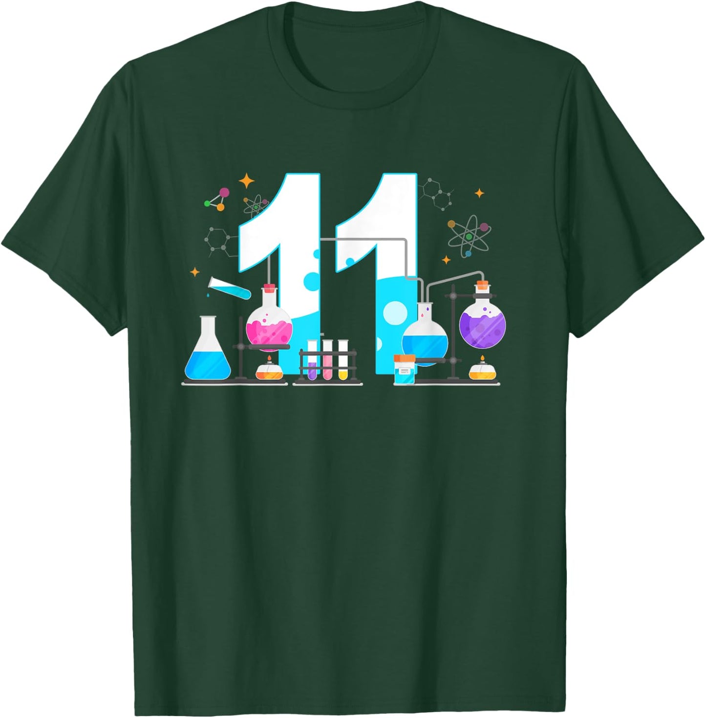 11 Year Old Kids Scientist 11th Birthday Kids Science T-Shirt - T-Shirt | Forest
