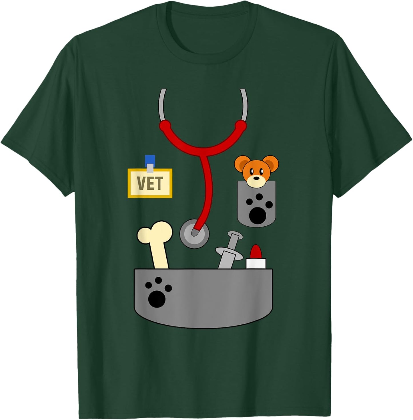 Halloween Veterinarian Costume Shirt | Veterinary Gift T-Shirt - T-Shirt | Forest