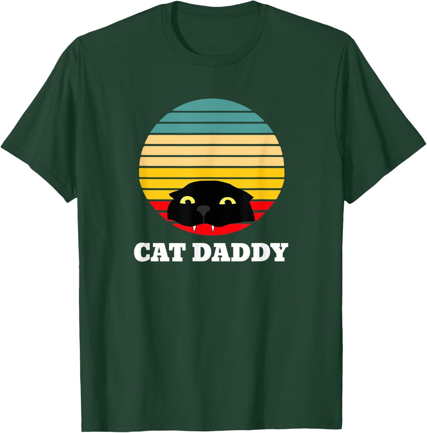 Cat Daddy Funny Cute Dad Father Women Kids T-Shirt - T-Shirt | Forest