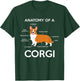 Anatomy Of A Corgi Funny Corgis Dog Puppy Nerd Biology Dogs T-Shirt - T-Shirt | Forest