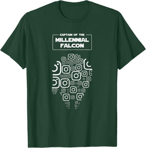 Captain Of The Millennial Falcon - Millennial Funny Gift T-Shirt - T-Shirt | Forest