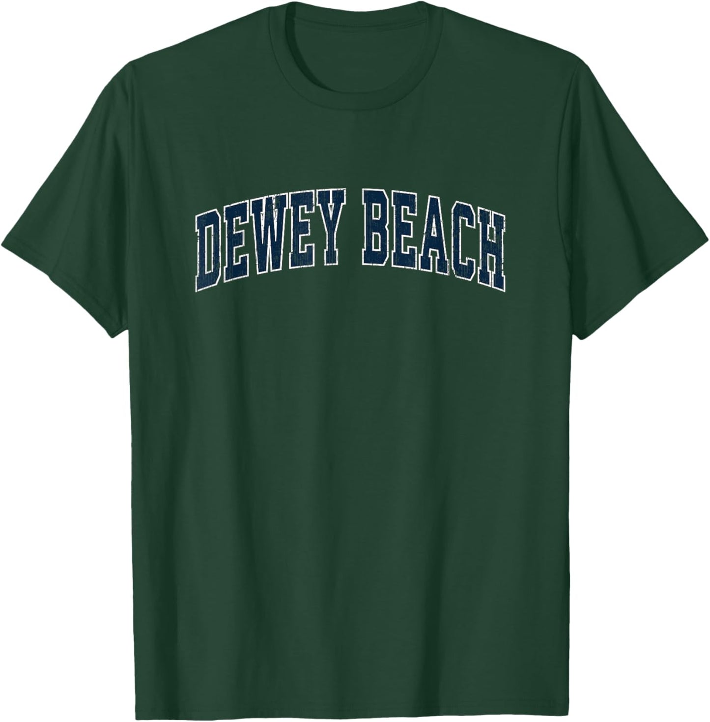 Dewey Beach Delaware DE Vintage Sports Design Navy Design T-Shirt - T-Shirt | Forest