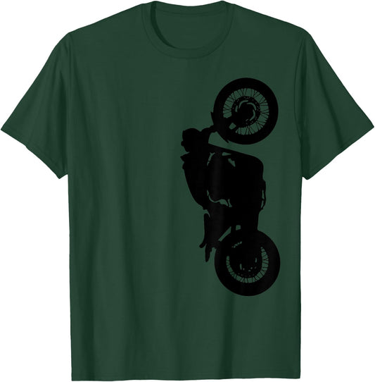 Custom Bobber Motorcycle - Chopper - Rat Bike - Vintage T-Shirt - T-Shirt | Forest