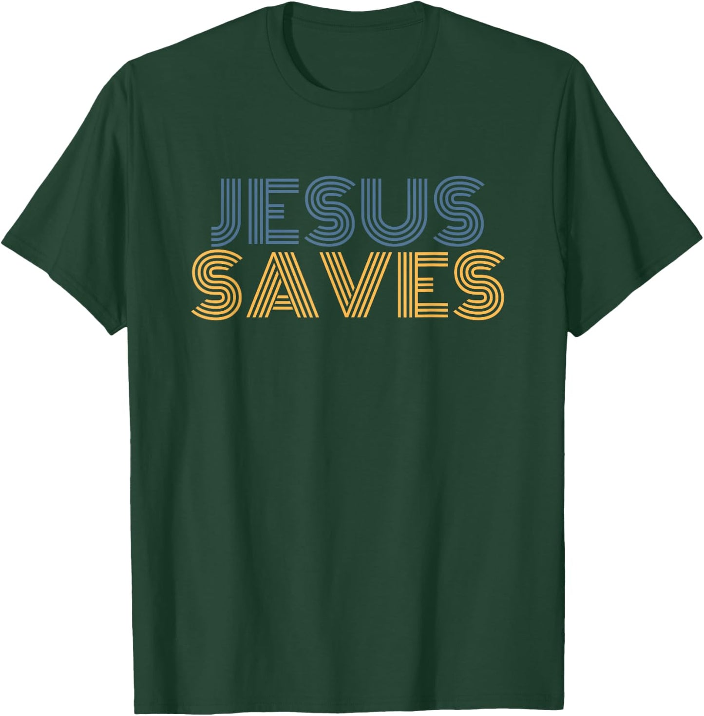 Jesus Saves cool retro vintage Christian Rock 70s T-Shirt - T-Shirt | Forest