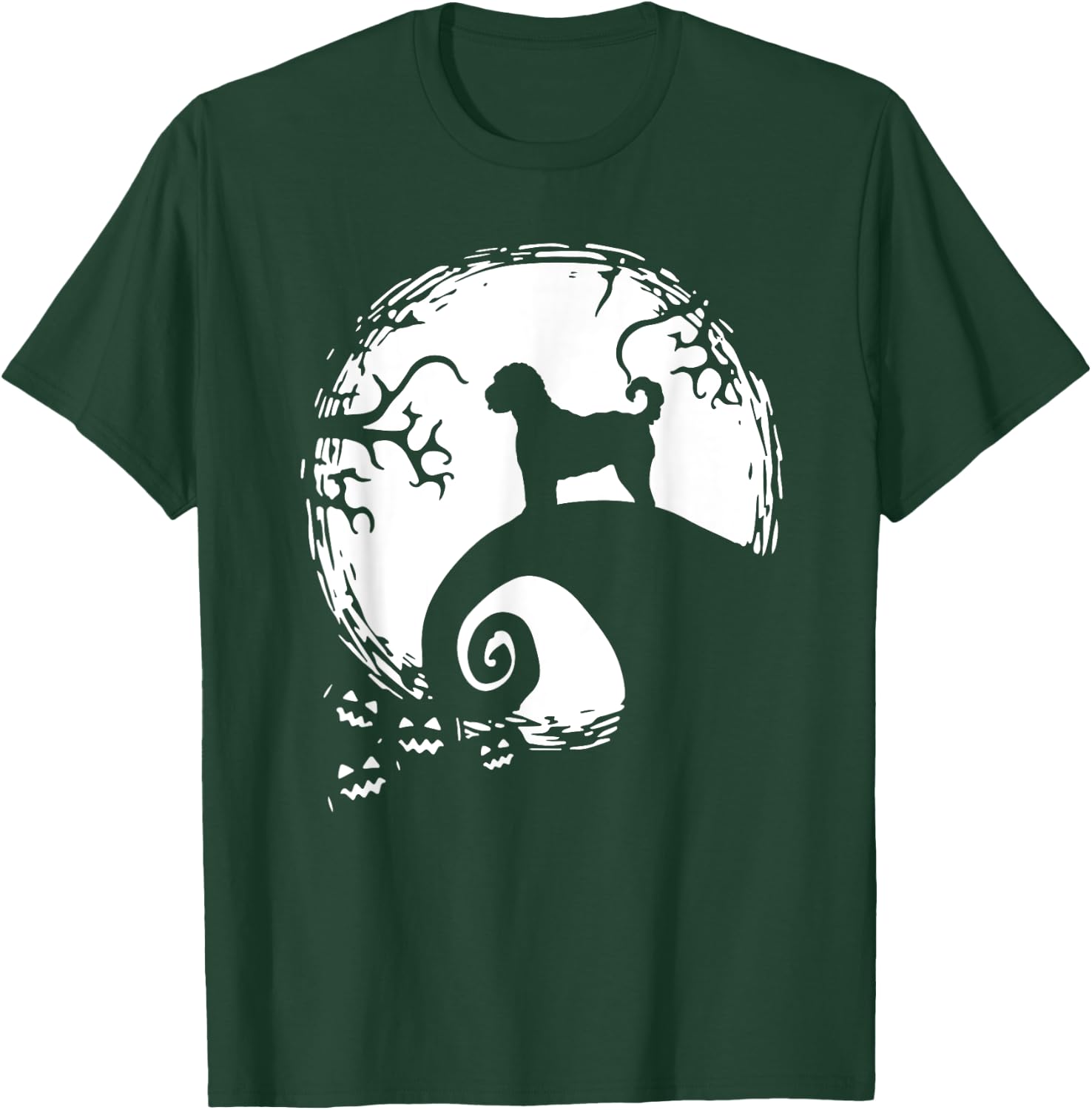 Labradoodle And Moon Halloween T-Shirt - T-Shirt | Forest