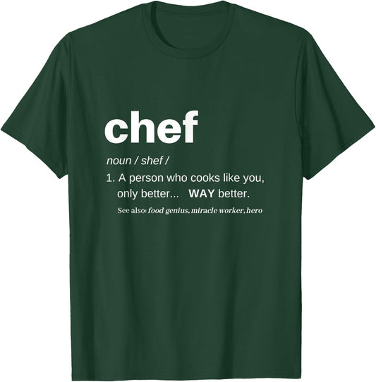 Chef Shirts Funny T Women Cooking Apparel Definition T-Shirt - T-Shirt | Forest