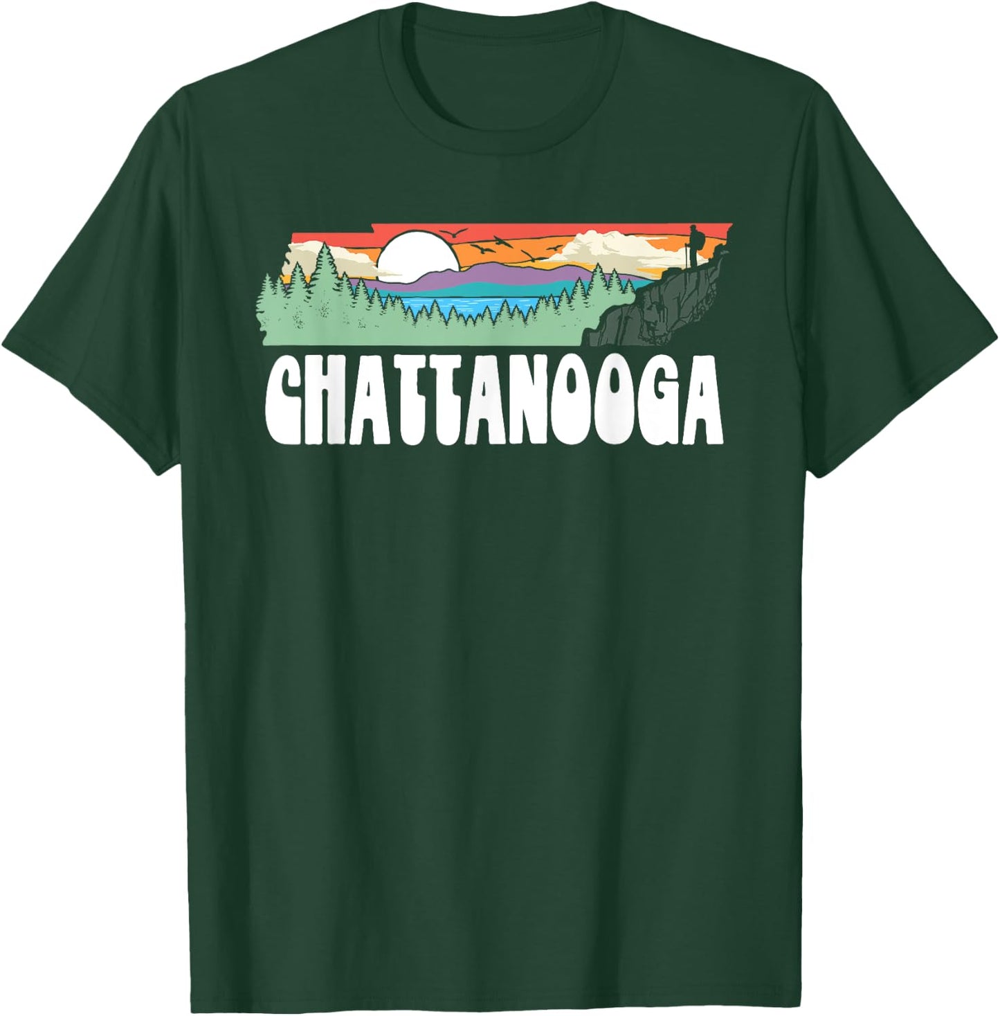 Chattanooga Tennessee Outdoor Adventure and Nature Hiking T-Shirt - T-Shirt | Forest