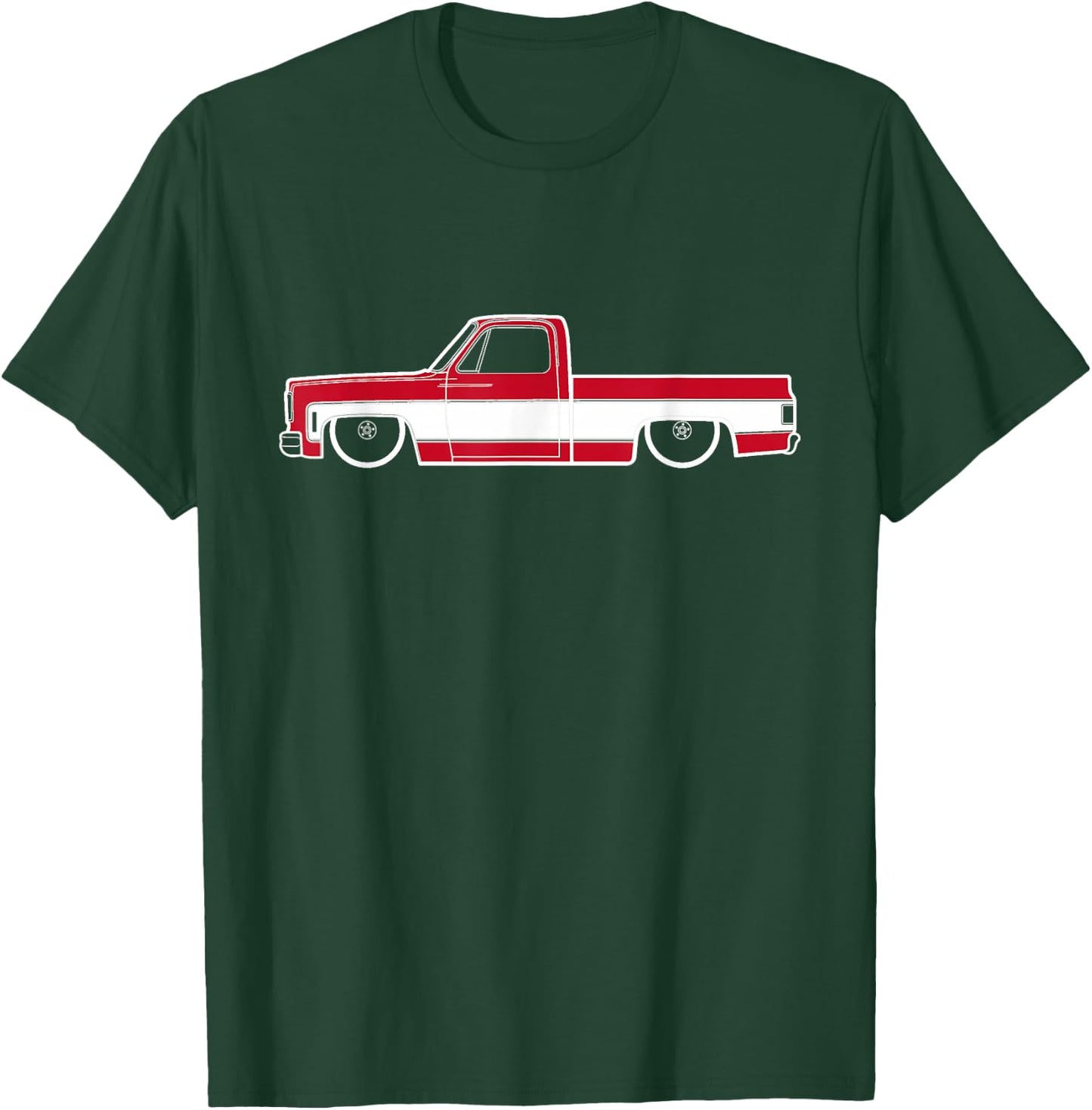 Gravy Gear 73-87 Squarebody Two Tone Red White Truck T-Shirt - T-Shirt | Forest