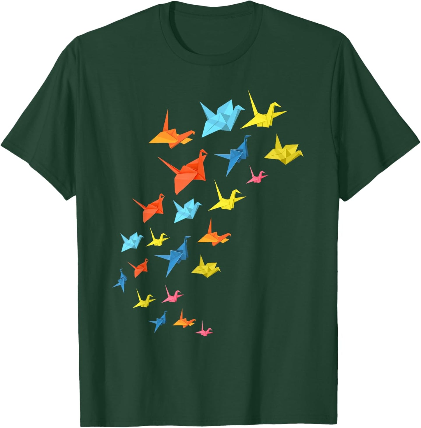 Japanese Folding Art Origami Master Paper Cranes Origami T-Shirt - T-Shirt | Forest