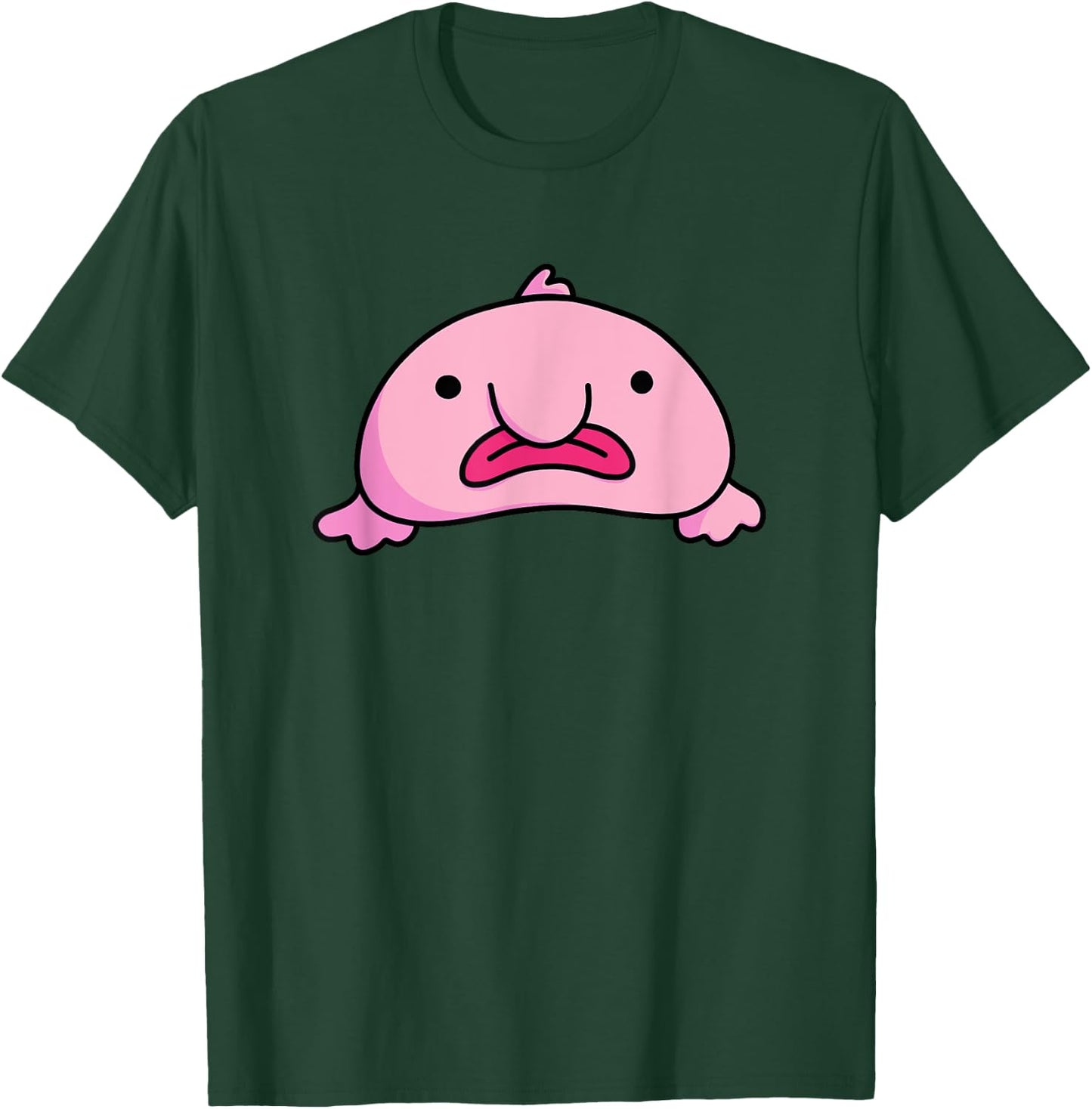 Blobby Bob Blobfish Emotional Support Spirit Animal Blobfish T-Shirt - T-Shirt | Forest
