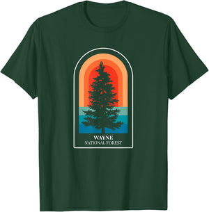 Retro Wayne National Forest Ohio Hiking T-Shirt - T-Shirt | Forest