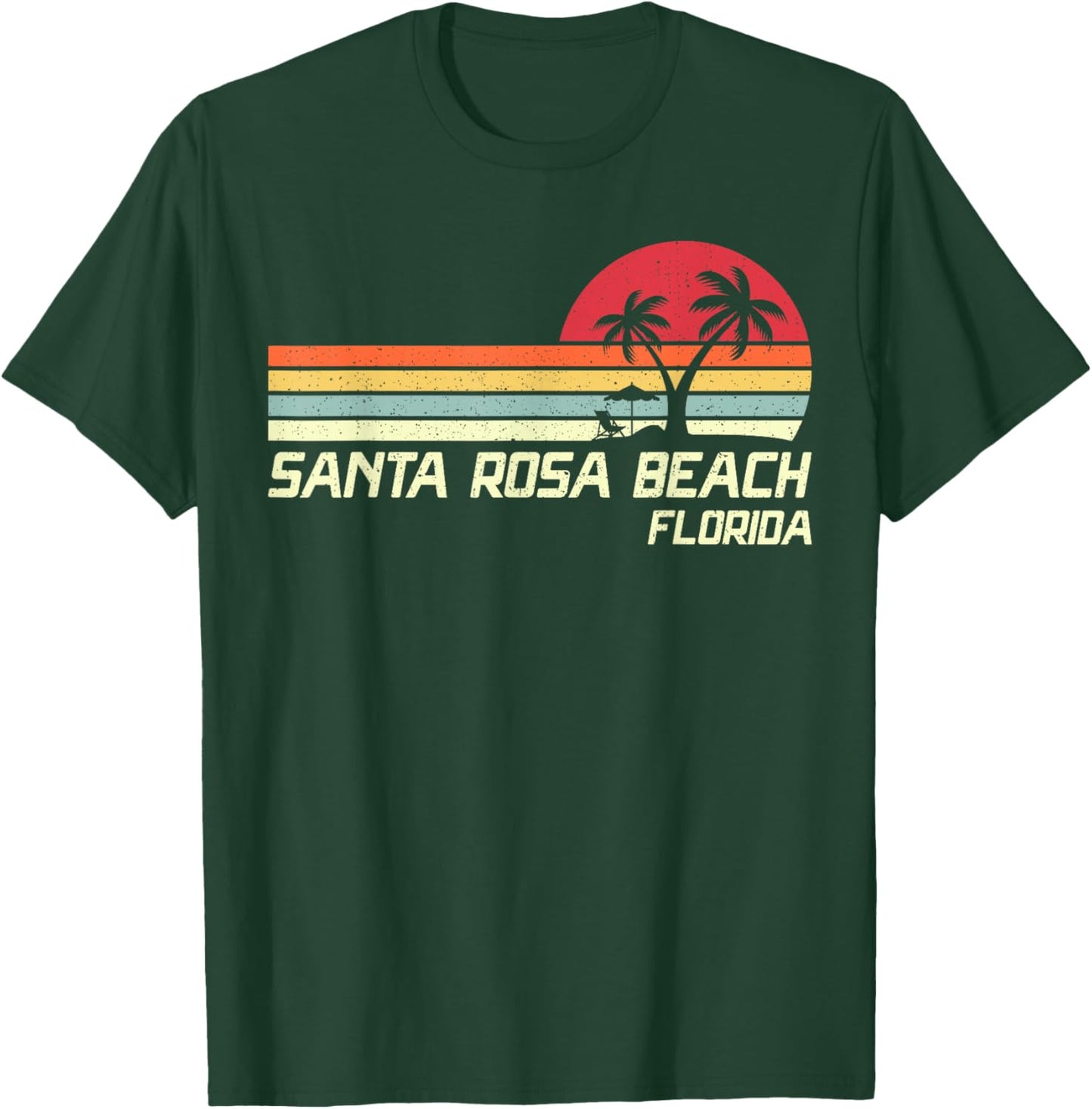 Summer Vacation Vintage Florida Santa Rosa Beach T-Shirt - T-Shirt | Forest
