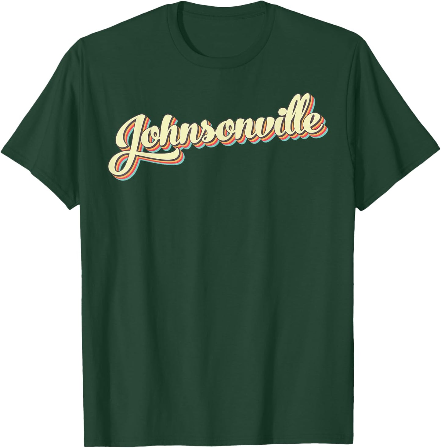Johnsonville Retro Art Baseball Font Vintage T-Shirt - T-Shirt | Forest
